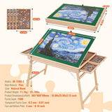 VEVOR 1500 Piece Puzzle Table with Folding Legs, 4 Drawers and Cover, 32.7"x24.6" Wooden Jigsaw Puzzle Plateau, Adjustable 3-Tilting-Angle Puzzle Board, Puzzle Storage System for Adults, Gift for Mom VEVOR