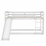 Harper&Bright Designs Twin Bunk Beds with Slide for Kids, Low Profile Bunk Beds with Built-in Ladder, No Box Spring Needed Harper & Bright Designs