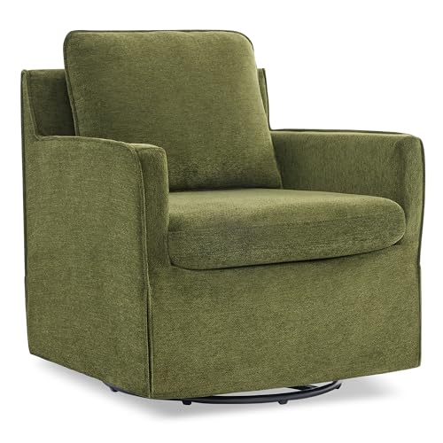 KISLOT Swivel Accent Chair Rocking Recliner 360 Degree Swivel Armchair Machine-Washable Cover for Nursery Living Room Bedroom