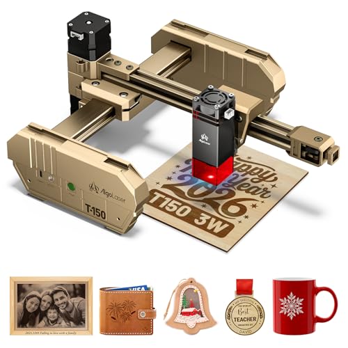 AlgoLaser 3W Mini Laser Engraver Machine - Small Laser Engraver for Beginner & DIY,8000mm/min High Speed & 150x150mm Work Area & Tilt Detection,Portable Laser Engraving for Wood, Leather, Plastic AlgoLaser