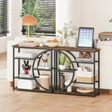 Snughome Entryway Table, Narrow Console Table, Industrial Sofa Table with 5 Tier Storage Shelves, Entrance Table for Hallway, Behind The Couch, Living Room, Foyer Snughome