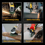 Cordless Angle Grinder for Dewalt 20v Batteries, 6600RPM Brushless Electric Grinder, 4 Variable Speed Metal Grinder for 4.9''Wheels with Adjustable Auxiliary Handle for Cutting, Polishing（No Battery) HLiePiHa