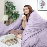 Utopia Bedding Duvet Cover Twin Size - 2 Piece with Zipper Closure - 1 Comforter Cover 68X90 Inches & 1 Pillow Sham 20X26 Inches (Lavender) Comforter Not Included Utopia Bedding