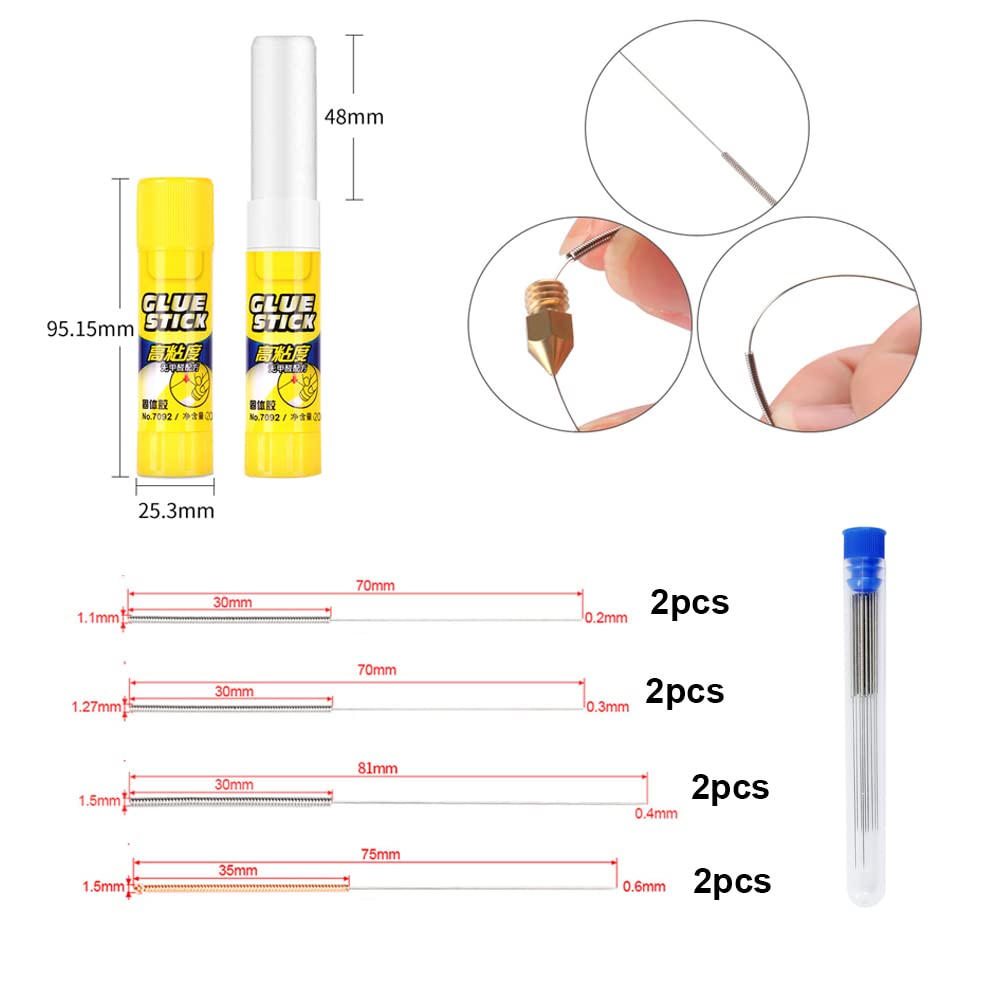 3DZWMAN 55PCS FDM 3D Printer Tool Kit Cleaning Nozzle Tool, Grinding Tools,Calipers,3D Model Repair and Cleaning Brush - WoodArtSupply