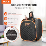 VEVOR Portable Personal Steam Sauna Spa Tent with 2L 1000 Watt Steam Generator, Includes Foldable Chair, Home Therapeutic Sauna Blanket for Detox Relaxation, Time & Temperature Remote Control, Black VEVOR