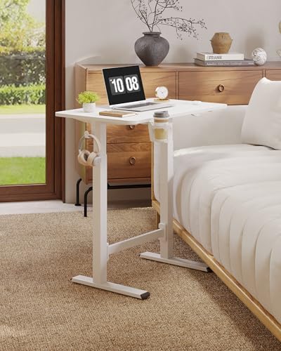 SANODESK Mobile Workstation Standing Desk with Gas-Spring Lift, Rolling Desk Adjustable Height, One-Piece Desktop Workstation with Wheels，Walking Pad & Treadmill Compatible, Portable Home Office Desk SANODESK
