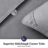 Globon Down Comforter Queen Size,All Season Duvet Insert Ultra-Soft Noiseless Shell,Mediumweight with 8 Corner Tabs, Grey Globon
