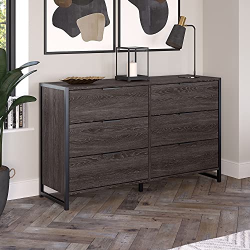 Bush Furniture Atria Bedroom 6 Drawer Dresser, Charcoal Gray Bush Business Furniture
