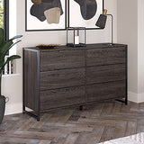 Bush Furniture Atria Bedroom 6 Drawer Dresser, Charcoal Gray Bush Business Furniture