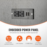 VEVOR Aquarium Stand, 20 Gallon Fish Tank Stand, 25.6 x 16.5 x 31.9 in Steel and MDF Turtle Tank Stand, 167.6 lbs Load Capacity, Reptile Tank Stand with Storage Cabinet and Embedded Power Panel, Black VEVOR