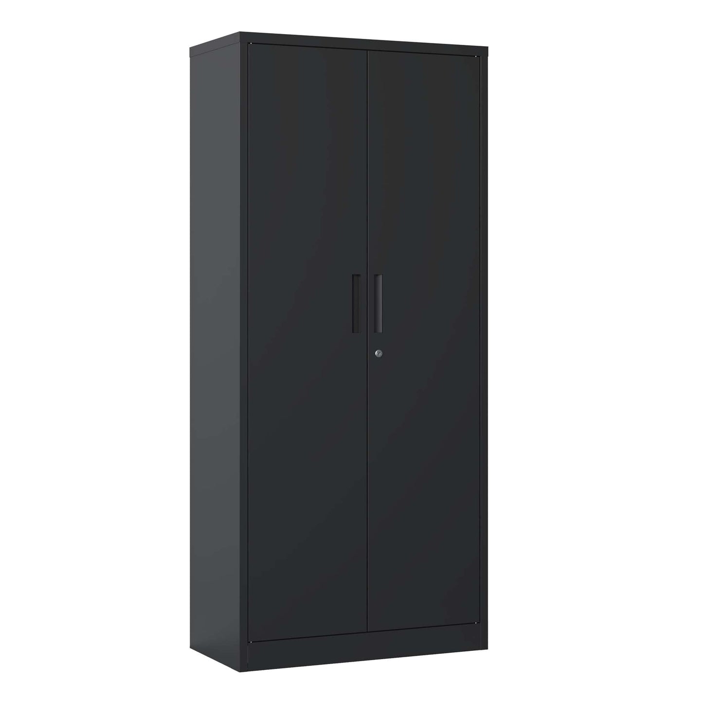 PBOGHLRD 72 Inch Tall Metal Storage Cabinet, Black Garage Tool Steel Locking Cabinet with 4 Adjustable Shelves, File Cabinet for Home Office, - WoodArtSupply