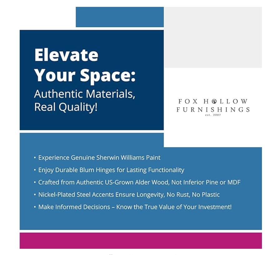 Fox Hollow Furnishings 14x24 Aiden Recessed Wall Niche Medicine Cabinet Replacement, in The Wall Bathroom Cabinet Insert Shelf/Shelves, Made in North America, Real Wood, NO MDF, Beadboard, White Fox Hollow Furnishings