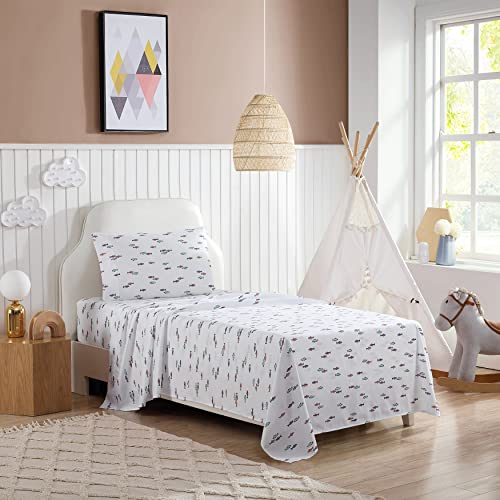 Eddie Bauer Kids - Twin Sheets, Stain-Resistant Toddler Bedding with Matching Sham(s), Super Soft, Ideal Boy Room Essentials (Fish Lake White, Twin) Eddie Bauer