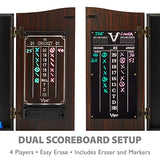 Viper by GLD Products Vault Deluxe Dartboard Cabinet with Shot King Sisal Dartboard and Illumiscore Scoreboard, Wood Viper