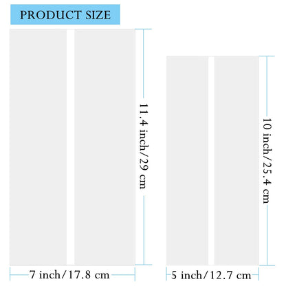 SnowTing 40 Pieces Sublimation Shrink Wrap Film Sleeves Heat Transfer Shrink Films Shrink Wrap Bags White Bands Sublimation Sleeves Tube for Mugs Cups Tumblers 2 Sizes, 5 x 10 Inch, 7 x 11.4 Inch