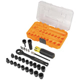 Klein Tools 65400KNECT KNECT Essential Pass Through Impact Socket Set, SAE and Metric, 90-Tooth Ratchet, MODbox Case, 3/8-Inch Drive, 28-Piece Klein Tools