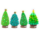 juyght Christmas DIY Craft Kits - Air Dry Clay Craft Set Creative Modeling Kit for Indoor Decor & Handmade Ornaments Gift for Christmas Gifts & Holiday Activities (Christmas Tree) juyght