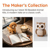 Zoxksho Beaded Animal Kit - Tiny 3D Beaded Animal DIY Kit, Embroidery Making Kit for Beginners for Adults with Instructions, Storage Box (Bouquet 02)