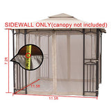 MASTERCANOPY Patio Gazebo Mosquito Netting Screen Walls ONLY (10x10, Beige) MASTERCANOPY