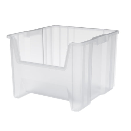 Akro-Mils 13018 Stak-N-Store Heavy Duty Stackable Open Front Plastic Storage Container Bin, (17-1/2-Inch x 16-1/2-Inch x 12-1/2-Inch), Clear, (2-Pack) Akro-Mils