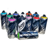 Loop Aerosol Art Spray Paint Set of 12 400ml Cans - Popular Colors Loop 400ml Spray Paint