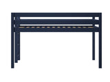 JACKPOT! Contemporary Low Loft Twin Bed with End Ladder, Blue JACKPOT!