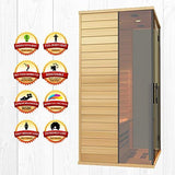 Medical Sauna 4 Full Spectrum | Home Sauna - 2 Person Indoor Infrared Sauna Spa | Oxygen Ionizer, Chromatic Light Therapy, Hot Yoga | Audio System | Full Spectrum, Carbon Heaters | Luxury Sauna Medical Breakthrough
