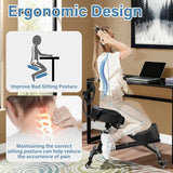 Ergonomic Kneeling Chair Height-Adjustable 32.2-36.2 in Postures Chairs with Lockable Wheels and Armrests Knee Chairs can Hold Up to 220 Lbs Kneeling Ergonomic Chair for Desk Home Meditation,Black Generic