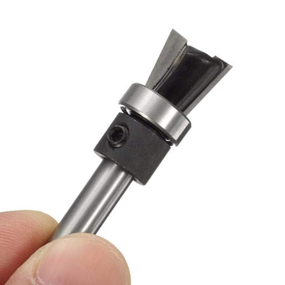 Mesee 2Pcs Dovetail Joint Bearing Router Bits, 1/4 Inch Shank Dovetail Jig Bit Woodworking Milling Cutter Tools for Furniture Building Cabinet Mesee