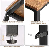 Timberer Rustic Brown Narrow Console Table with Adjustable Shelf - 47 Inch Multifunctional 2-Tier Hallway & Living Room Table Timberer