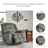Signature Design by Ashley Kegler Contemporary Tufted Manual Rocker Recliner, Gray Signature Design by Ashley