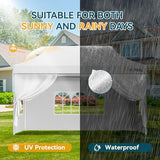 Hoteel 10x15 Pop Up Canopy Tent Heavy Duty with 4 Sidewalls, Waterproof Party Tent, Easy Set-up Commercial Instant Tents with Roller Bag & Sandbags, Hexagonal Leg (1-Year Warranty) Hoteel