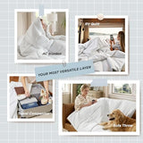Bedsure Duvet Insert Twin Size - Lightweight Comforter, Quilted Cooling Duvet Insert, Down Alternative Summer Comforter with 8 Tabs, College Dorm Essentials, Machine Washable, White, 68x88 inches Bedsure