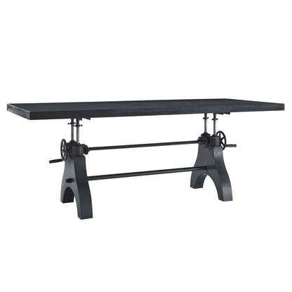 Modway 96" Adjustable Counter/Bar-Height Dining or Conference Table Black - WoodArtSupply