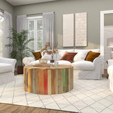 Deco 79 Reclaimed Wood Geometric Handmade Living Room Coffee, Center Table 38" x 38" x 16", Brown Deco 79