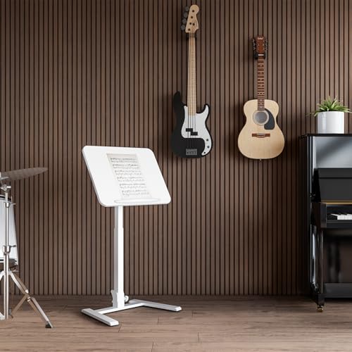 alawooder 25 Inch Mobile Folding Desk - No Assembly Pneumatic Sit-Stand Desk, 29-42" Height Adjustable Rolling Laptop Desk with Hidden Wheels, 0-90° Tilt Top for Home Office, Craft & Study alawooder