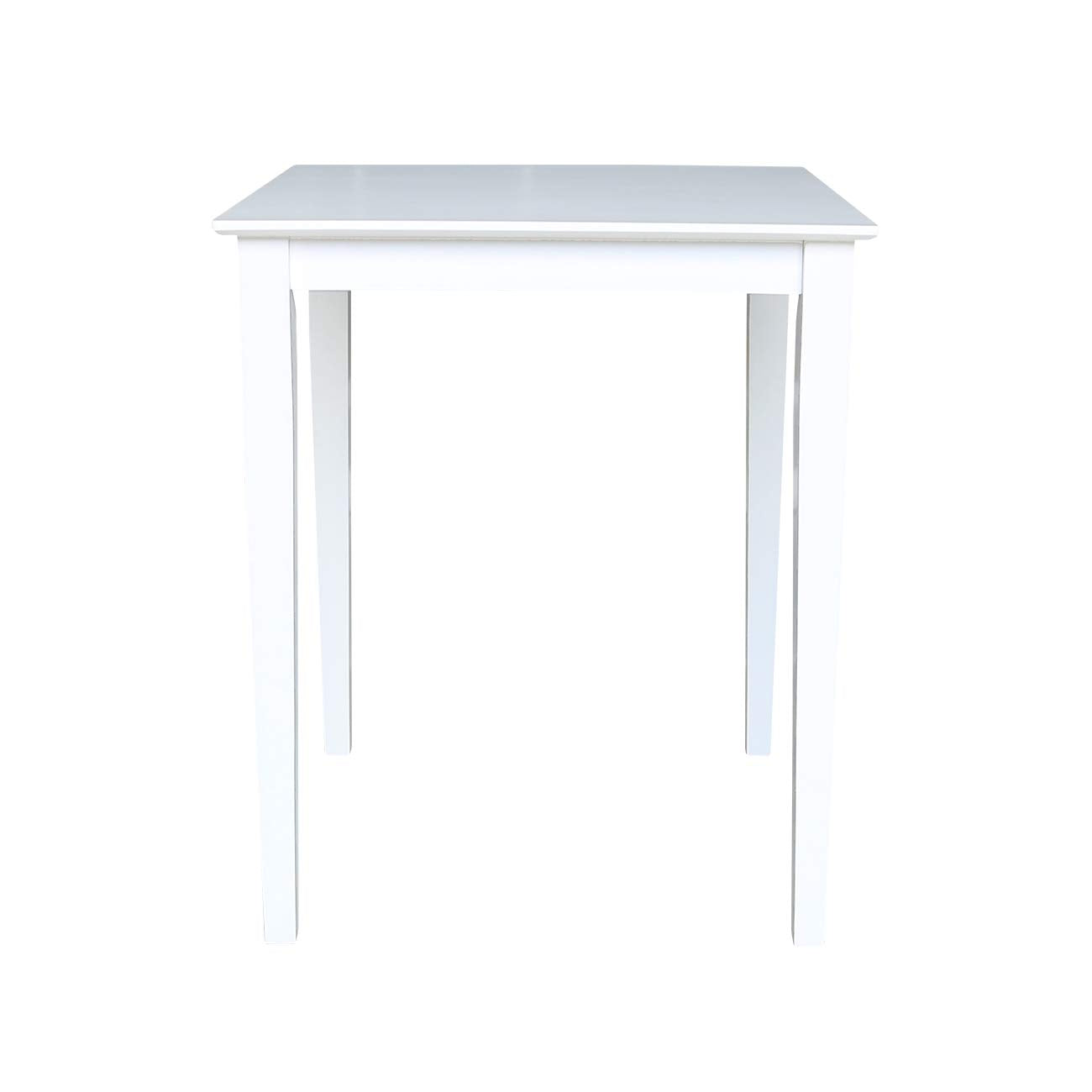 International Concepts Solid Wood Top Counter Height Dining Table, White - WoodArtSupply