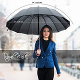 Royal Walk Large Umbrella for 2 Persons - 54 Inch Automatic Open, Wind Resistant, Fast Drying, Strong 16 Ribs, Travel 120cm Royal Walk