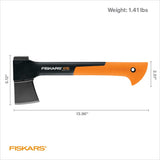 Fiskars X7 Hatchet Lightweight Wood Splitter for Small to Medium Size Kindling with Proprietary Blade and Shock-Absorbing FiberComp Handle, Lawn and Garden Tool, 14 inch, 1.5 pounds Fiskars