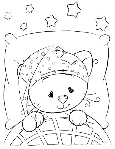 Cute Cats Coloring Book for Kids Ages 4-8: Adorable Cartoon Cats, Kittens & Caticorns (Coloring Books for Kids) WoodArtSupply