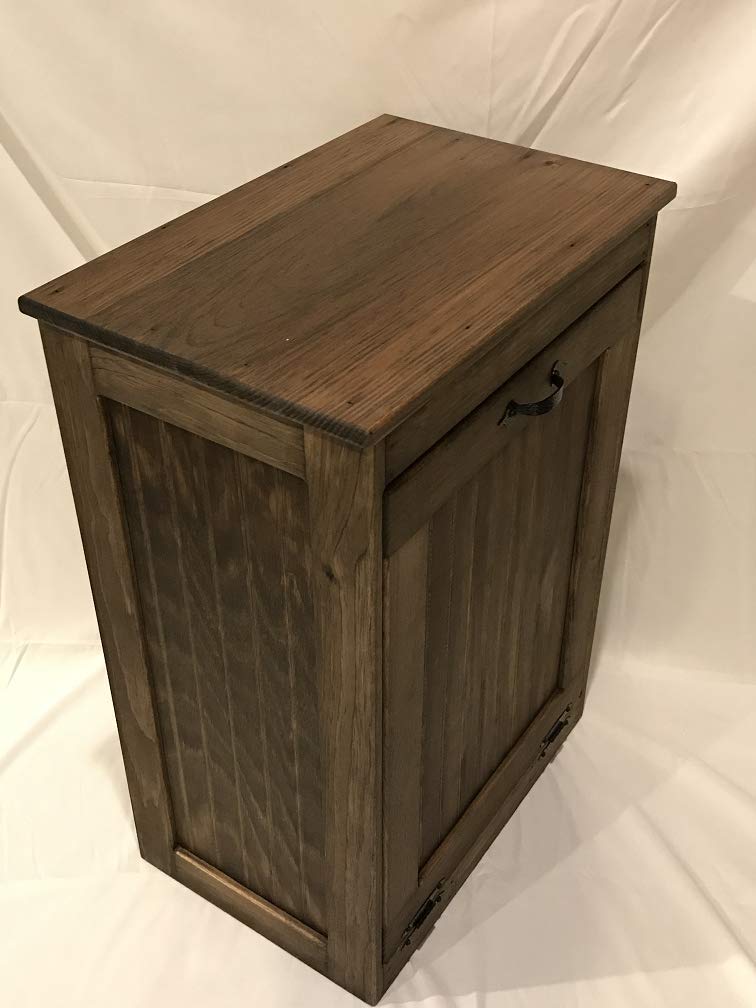 Dicks Wood Creations Wooden Tilt-Out Trash Bin Solid Top - WoodArtSupply