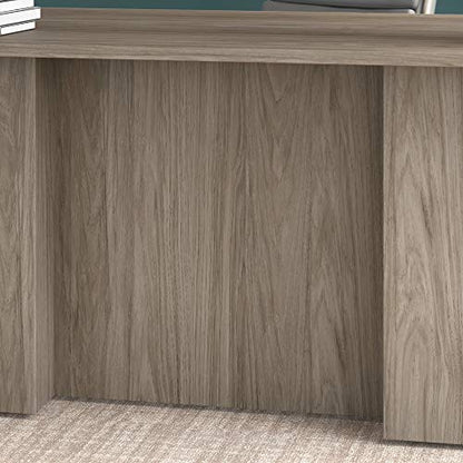 Bush Business Furniture Office 500 Height Adjustable U Shaped Executive Desk with Drawers, 72W, Modern Hickory