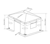 Sojag Gazebo Accessories 12' x 16' Universal Winter Cover for Outdoor Sun Shelters and Gazebos Sojag