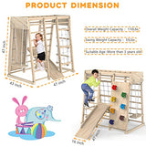 Indoor Jungle Gym, Toddler Climbing Toys Indoor, Indoor Playground Climbing Toys for Toddlers, Climber Playset with Slide, Climbing Rock/Net, Monkey Bars, Drawing Board, Abacus Game and Swing PROY
