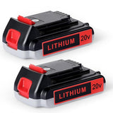 UADCA 2Packs 3.0Ah Replace Battery for Black and Decker 20v Lithium Battery 3000mAh LBXR20 LB20 LBX20 LBXR2040 LB2X4020-OPE LBXR20B-2 Black Decker 20v Max Battery UADCA