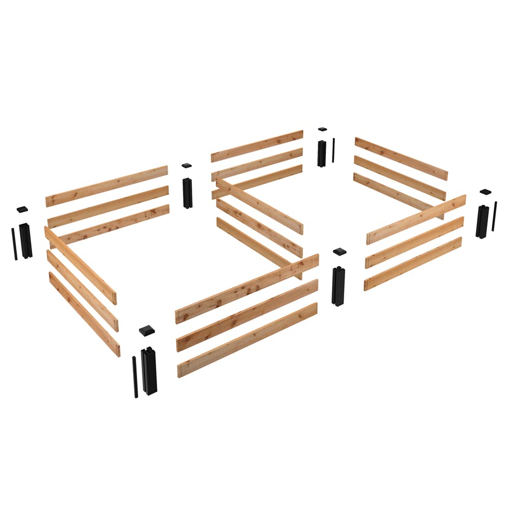 Outdoor Essentials Haven 4 ft. x 8 ft. Natural Cedar Raised Garden Bed Outdoor Essentials