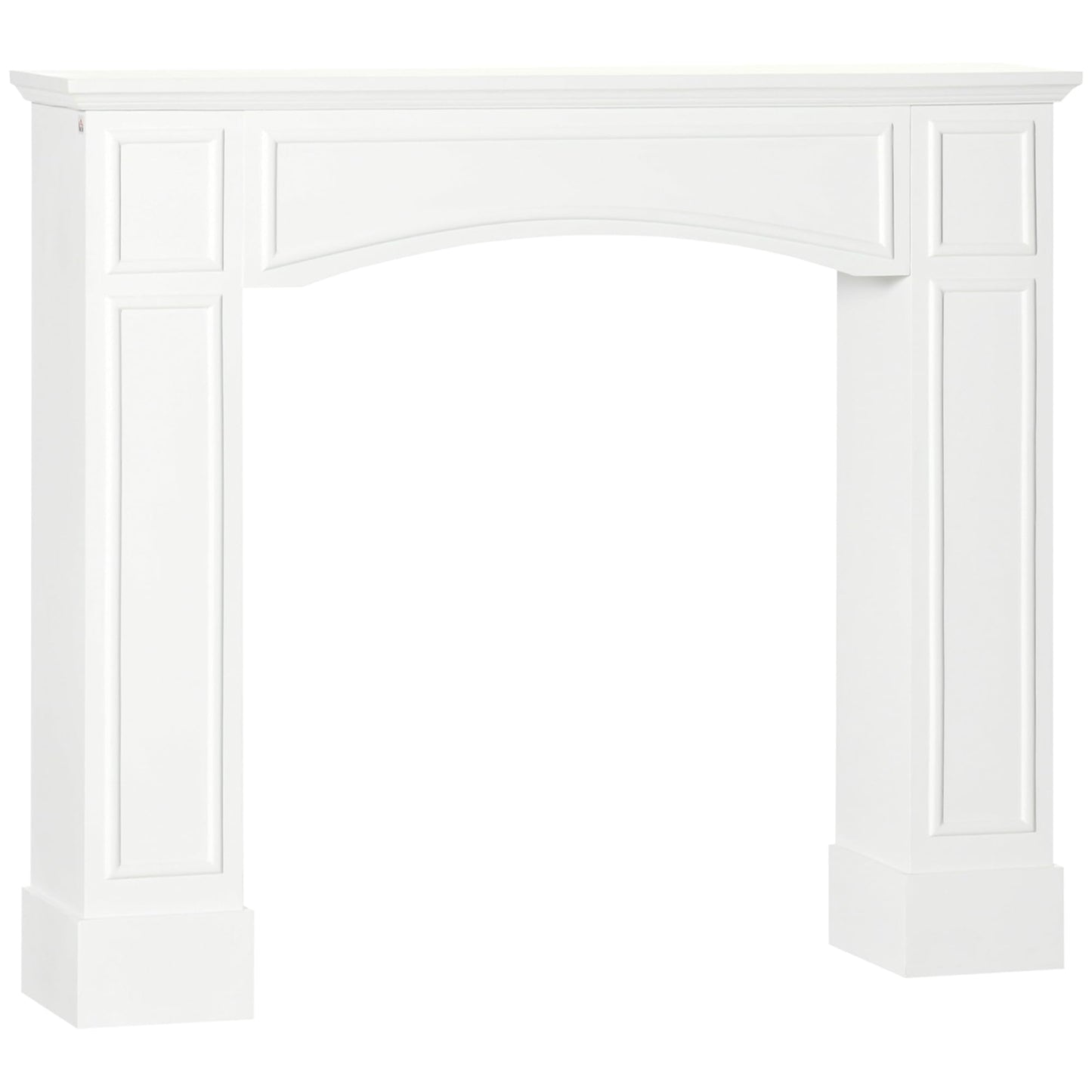 HOMCOM Modern Fireplace Mantel, Surround Mantels for Fireplace with Decorative Pattern Interior Width 29" White