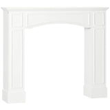 HOMCOM Modern Fireplace Mantel, Surround Mantels for Fireplace with Decorative Pattern Interior Width 29" White HOMCOM