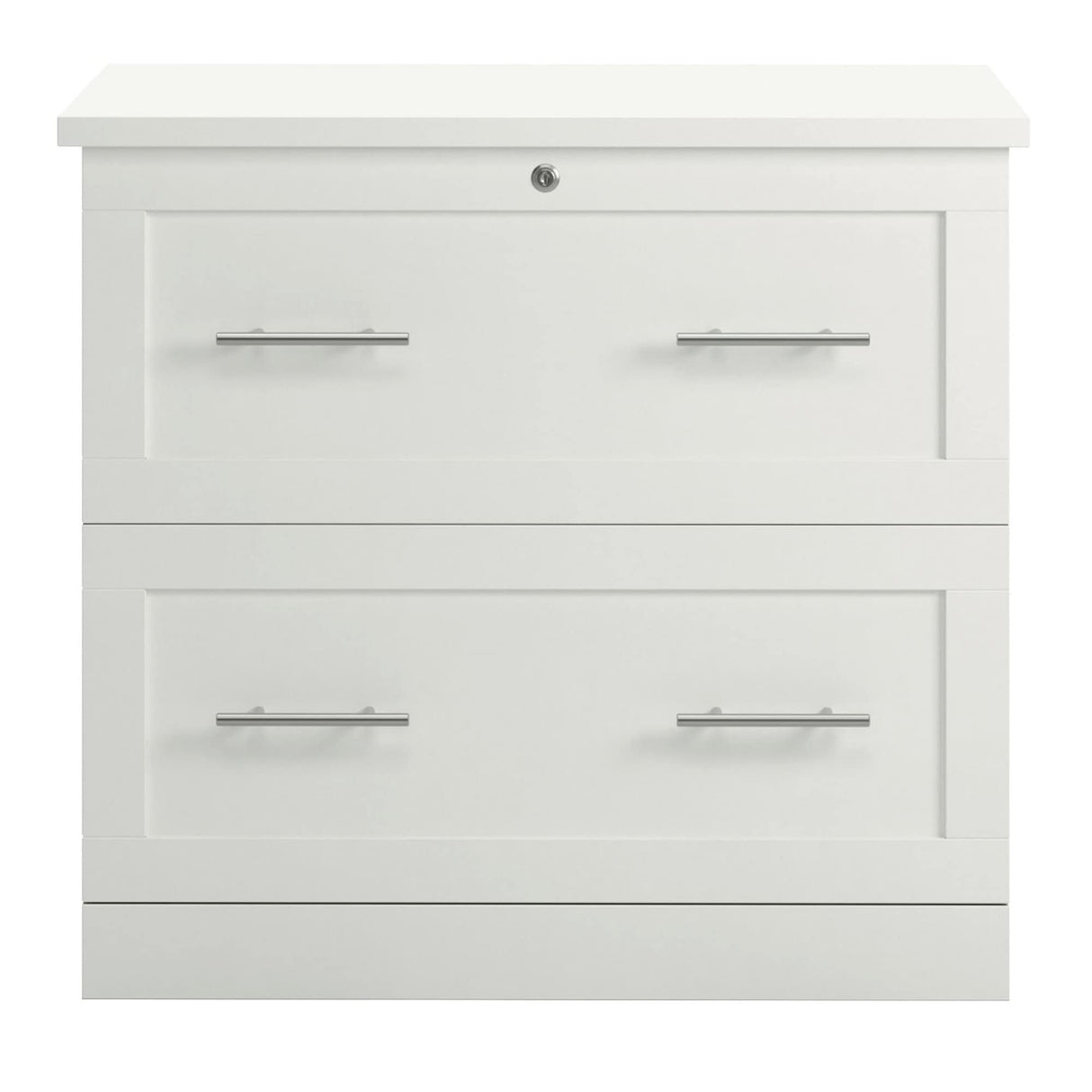Realspace® 29-7/16"W x 18-1/2"D Lateral 2-Drawer File Cabinet, White Realspace