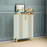 Tribesigns Shoe Cabinet with Doors, 6-Tier Shoe Storage Cabinet with Adjustable Shelves, Wooden Shoes Rack Shoe Storage Organizer for Entryway, Hallway, Closet, Living Room, Light Green Tribesigns